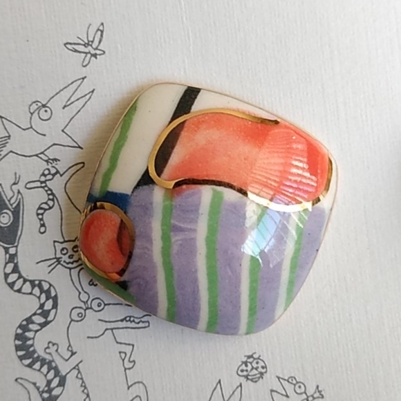 ARTIST MADE PORCELAIN EARRING'S - Picture 3 of 7